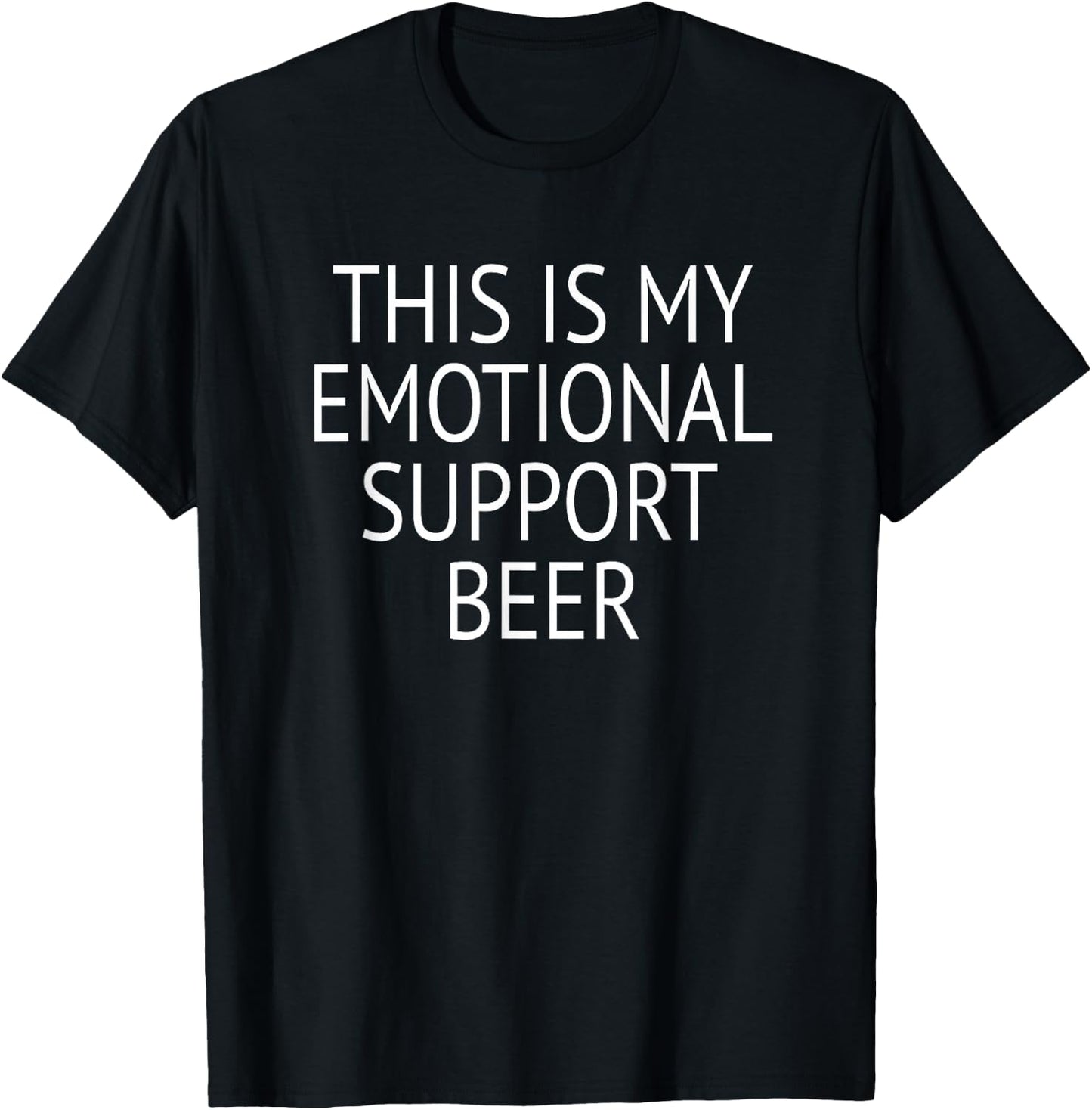 This Is My Emotional Support Beer T-Shirt - T-Shirt | Black