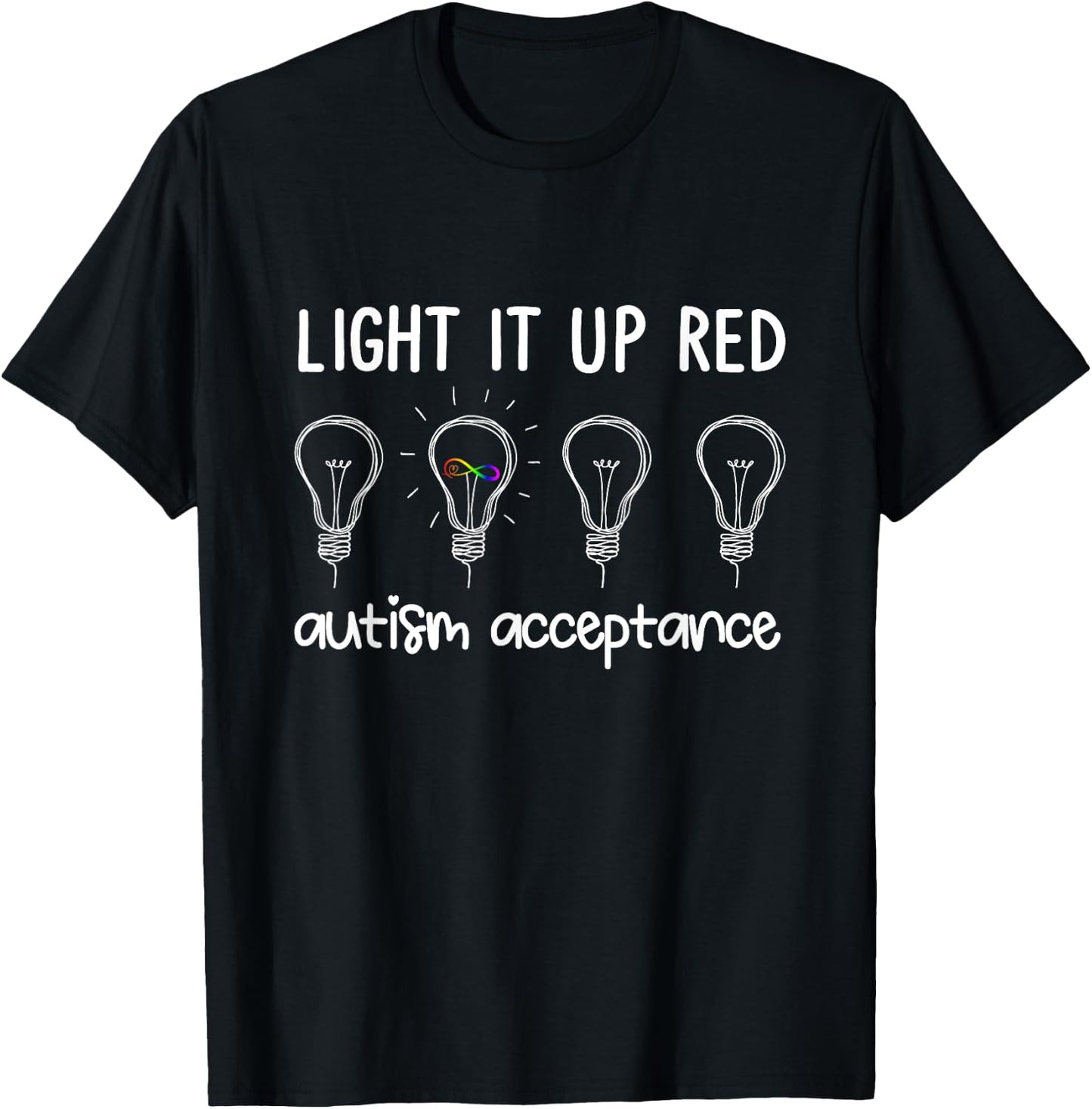 Wear Red Instead Autism-Acceptance In April T-Shirt - T-Shirt | Black