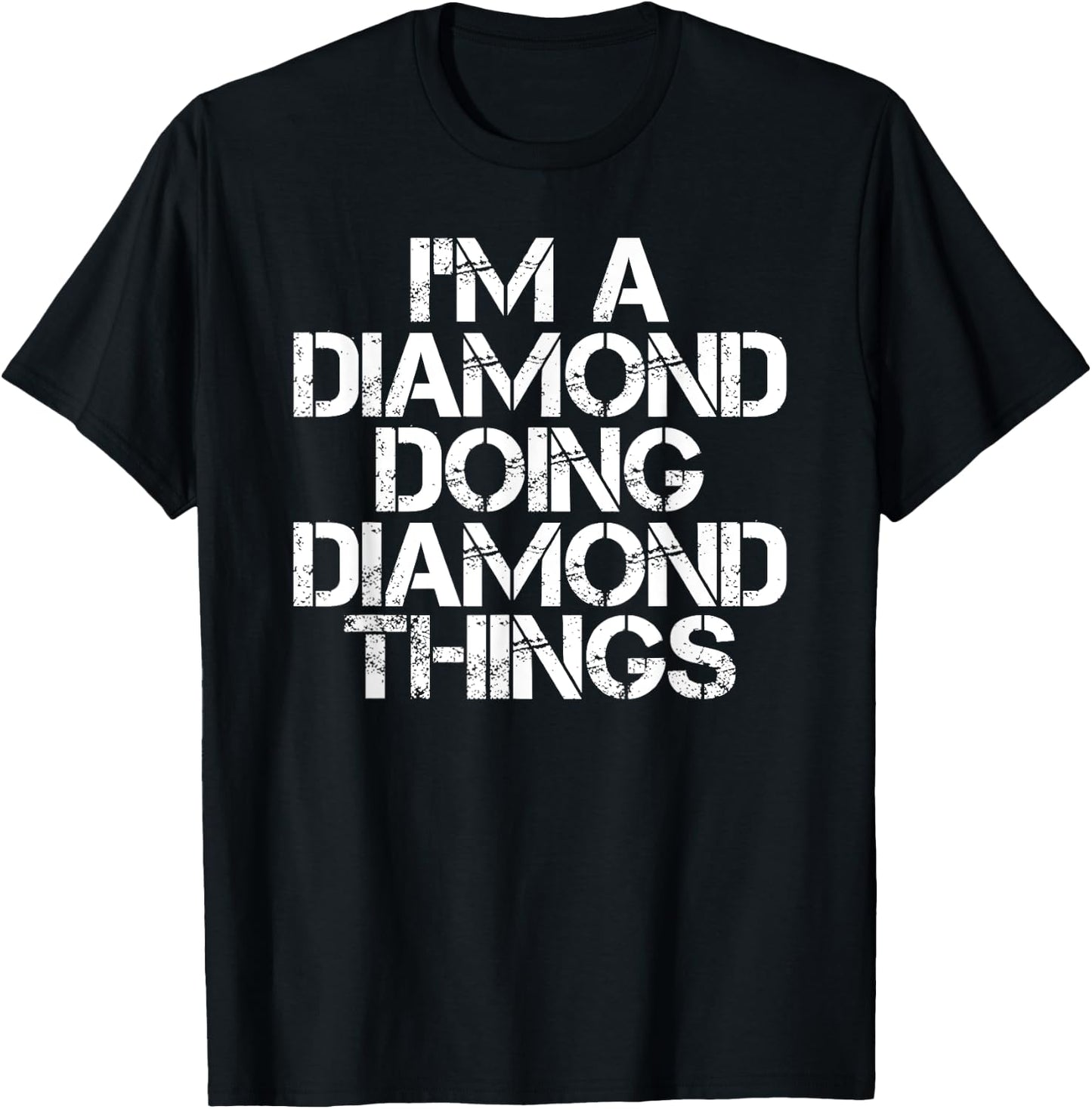 DIAMOND Funny Surname Family Tree Birthday Reunion Gift T-Shirt - T-Shirt | Black