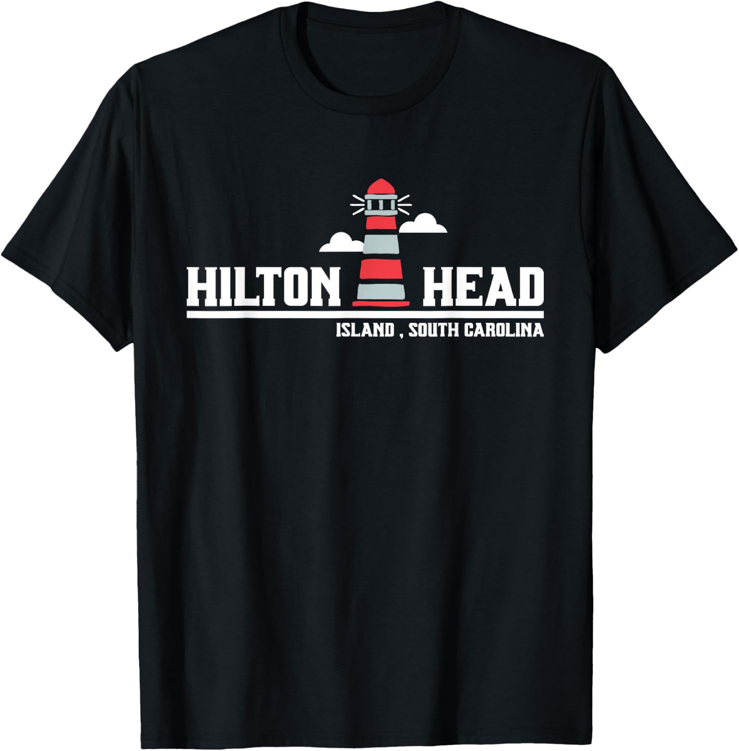 Hilton Head Island Lighthouse Nautical Souvenir SC Tourist T-Shirt - T-Shirt | Black