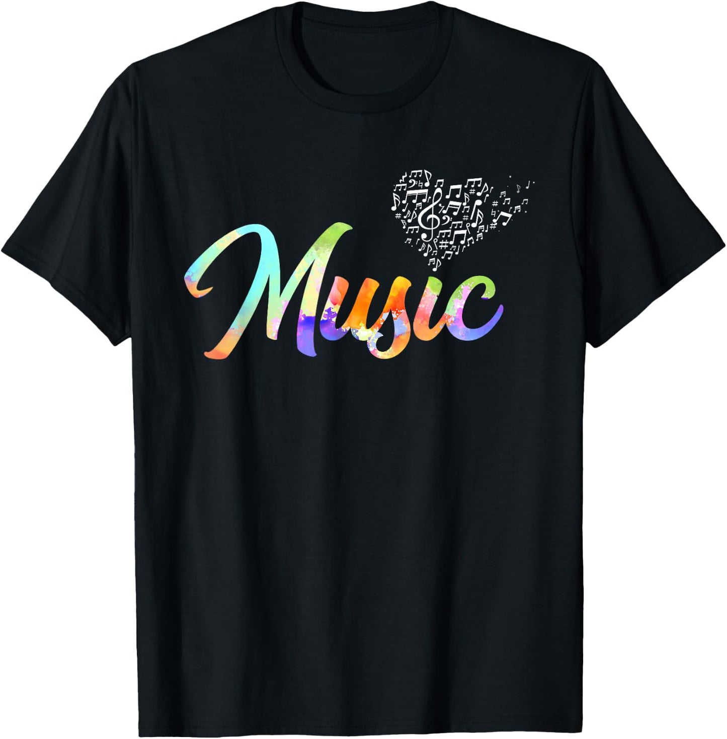 Musical Instrument Player Music Notes Treble Clef Gift T-Shirt - T-Shirt | Black