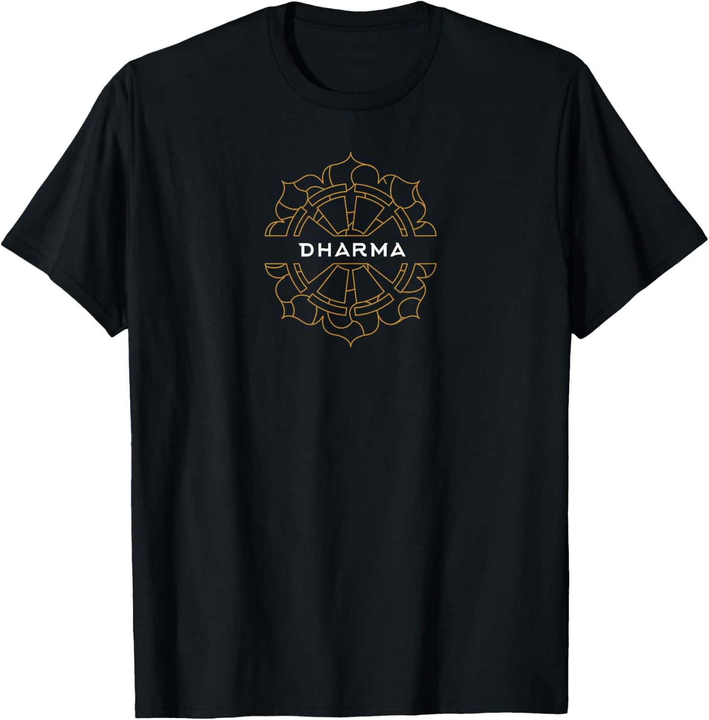 Dharma Wheel Buddha Dharma Circle Great Wheel of Law T-Shirt - T-Shirt | Black