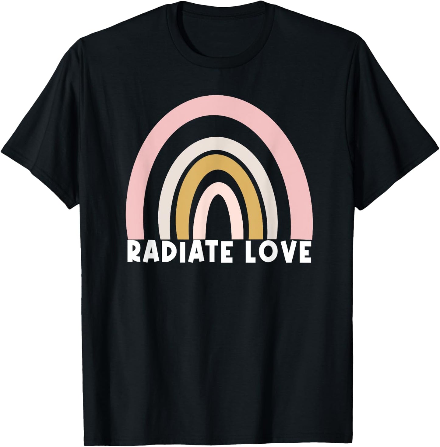 Inspirational Radiate Love Rainbow T-Shirt - T-Shirt | Black