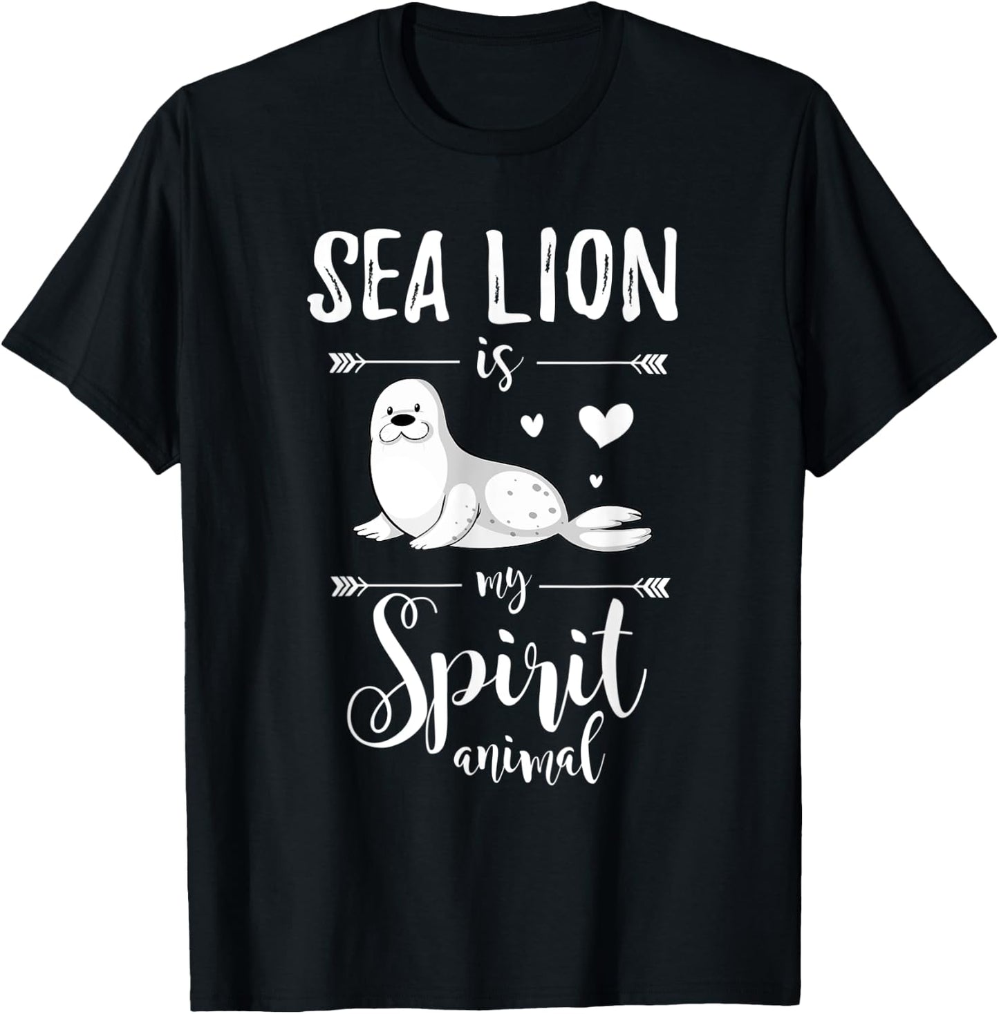 Sea Lion Is My Spirit Animal Sea Lion T-Shirt - T-Shirt | Black