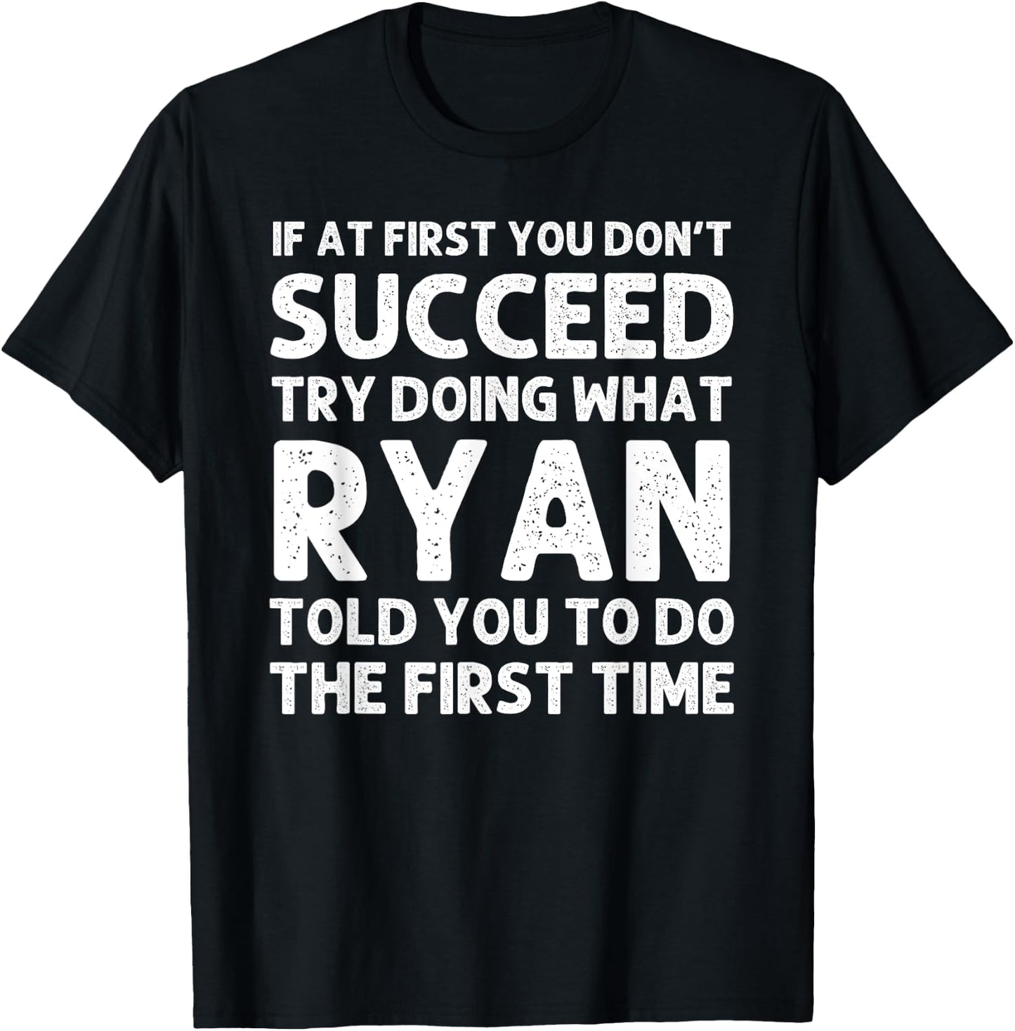 RYAN Gift Name Personalized Birthday Funny Christmas Joke T-Shirt - T-Shirt | Black