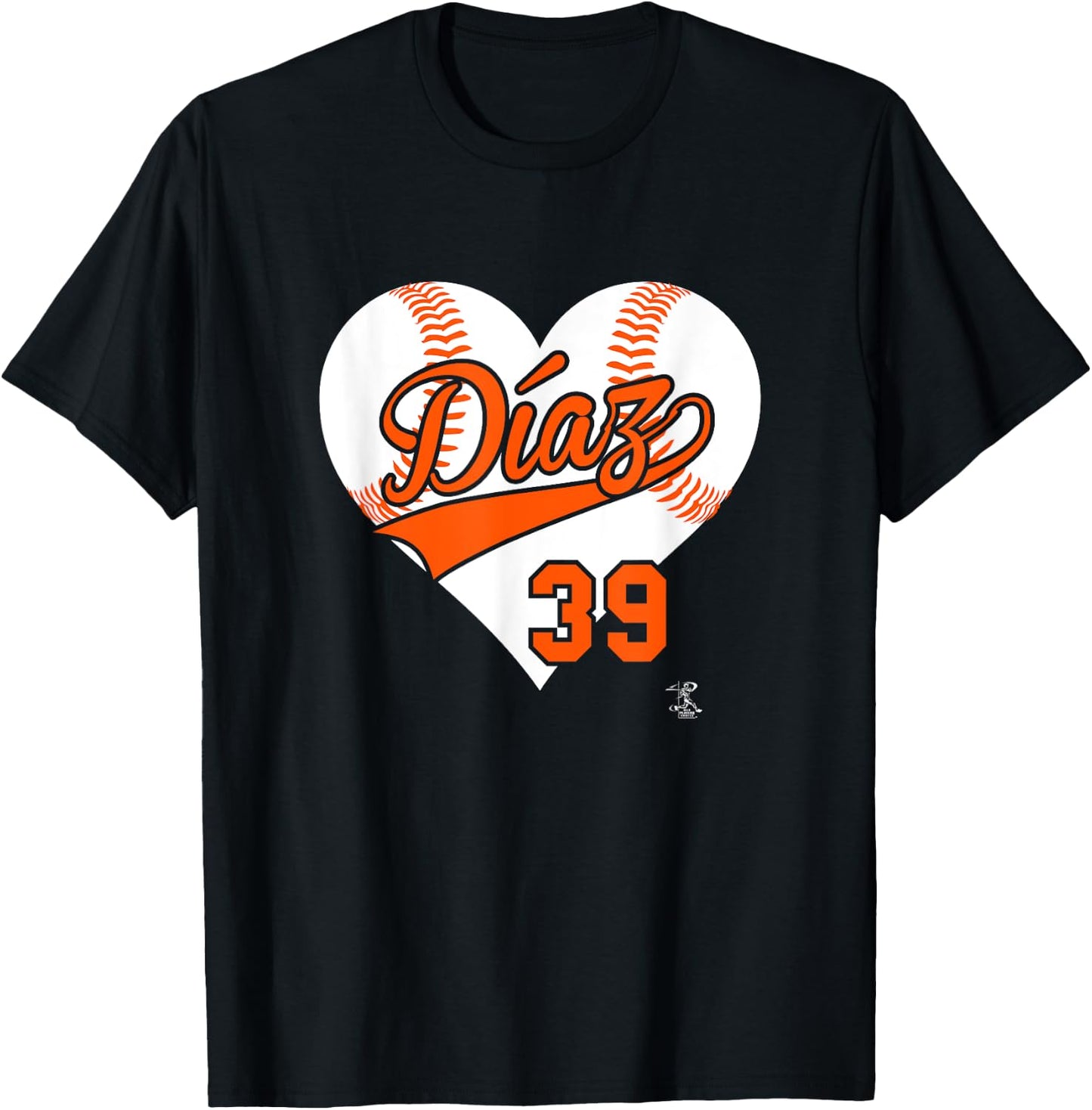 Edwin Diaz Baseball Heart Gameday T-Shirt - T-Shirt | Black