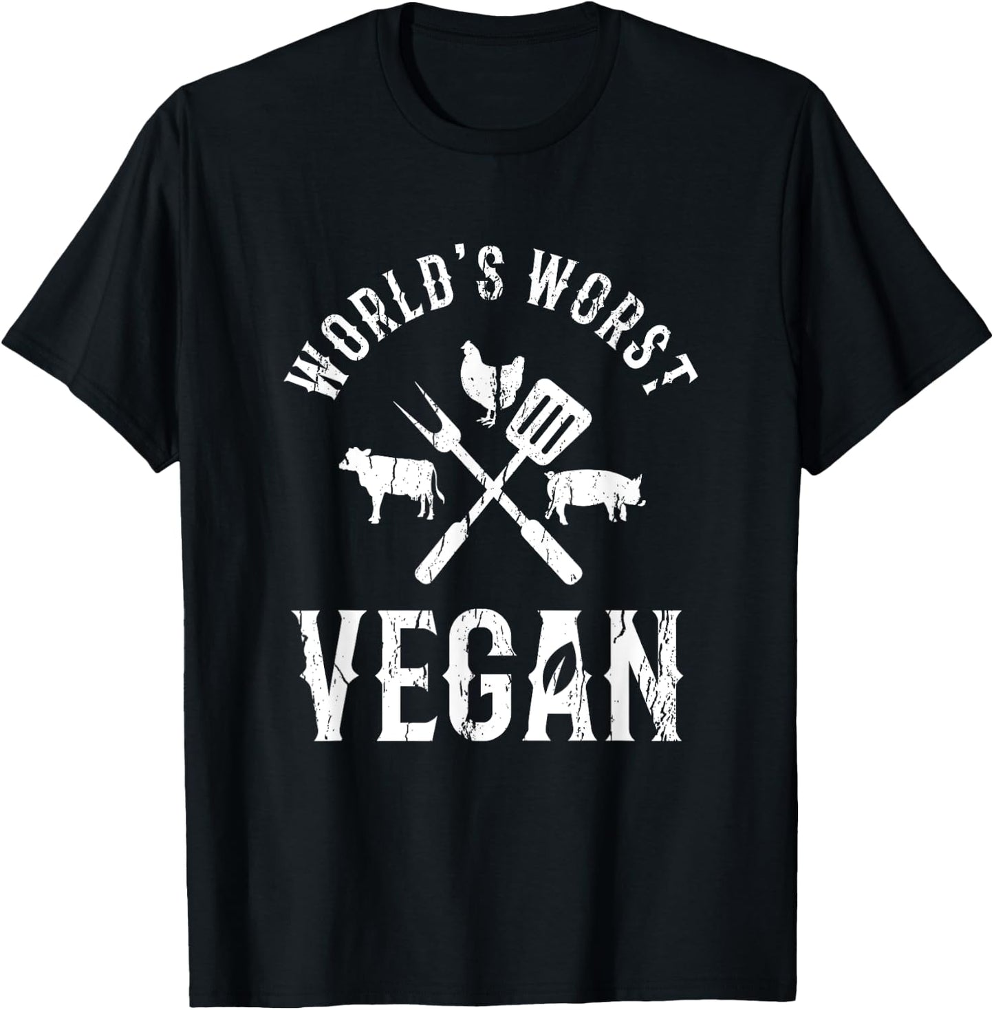 World's Worst Vegan Clothing Meat Lovers Gift Funny BBQ T-Shirt - T-Shirt | Black