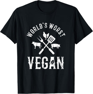 World's Worst Vegan Clothing Meat Lovers Gift Funny BBQ T-Shirt - T-Shirt | Black