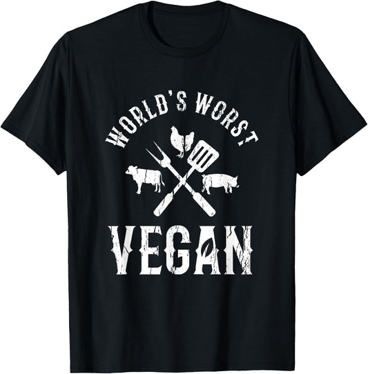 World's Worst Vegan Clothing Meat Lovers Gift Funny BBQ T-Shirt - T-Shirt | Black