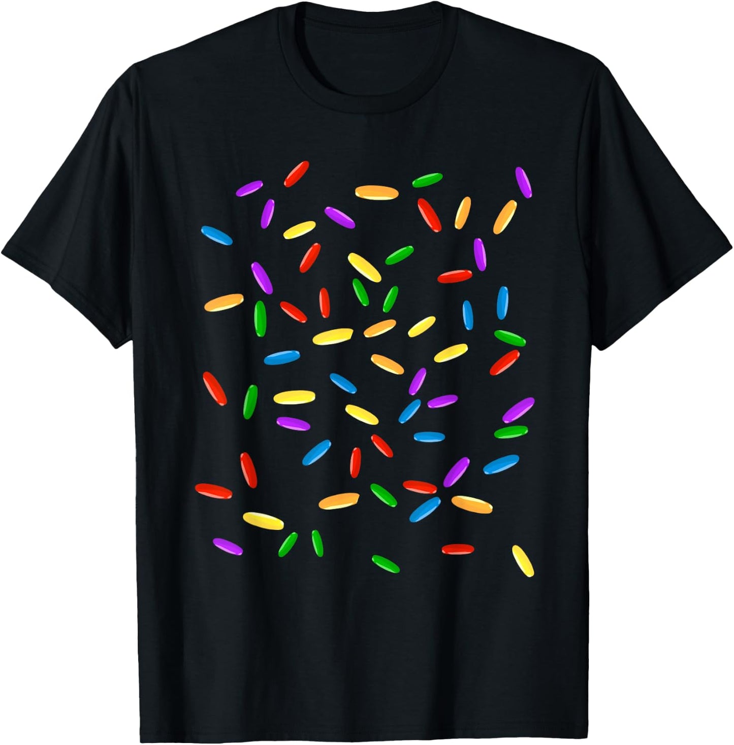 Cool Lazy Rainbow Sprinkles Ice Cream Halloween Costume Gift T-Shirt - T-Shirt | Black