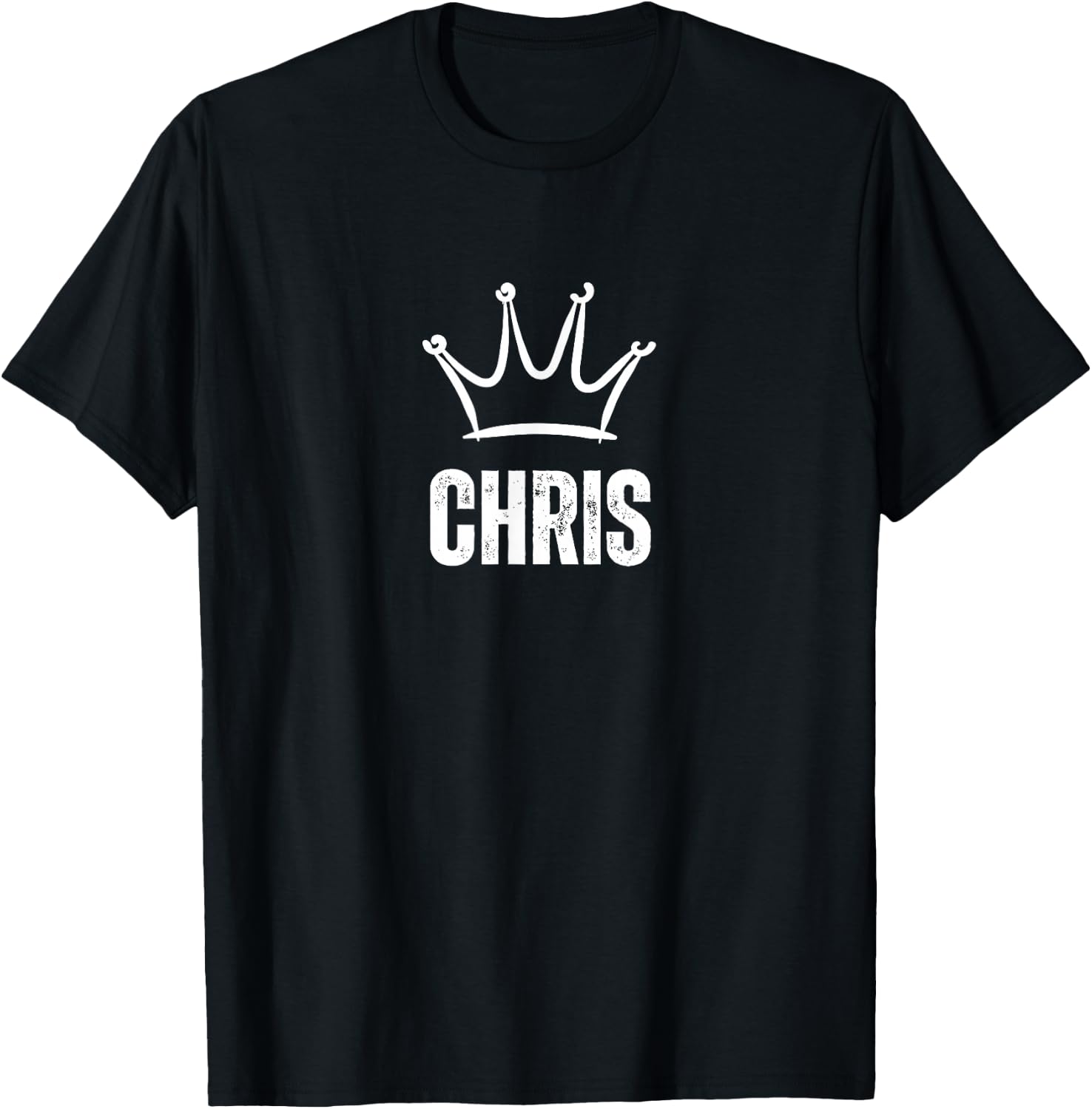 King Chris Crown - Custom First Name Birthday #1 Winner T-Shirt - T-Shirt | Black