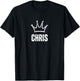 King Chris Crown - Custom First Name Birthday #1 Winner T-Shirt - T-Shirt | Black