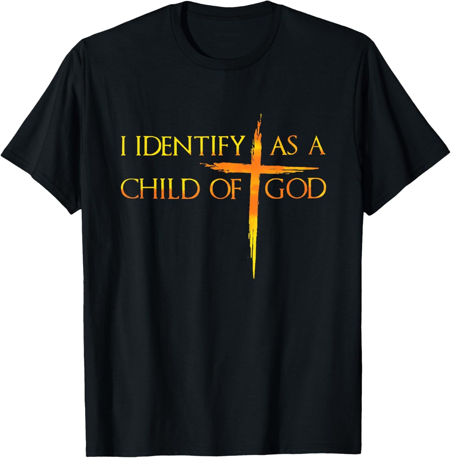 I Identify As A Child Of God Christian Funny Women T-Shirt - T-Shirt | Black