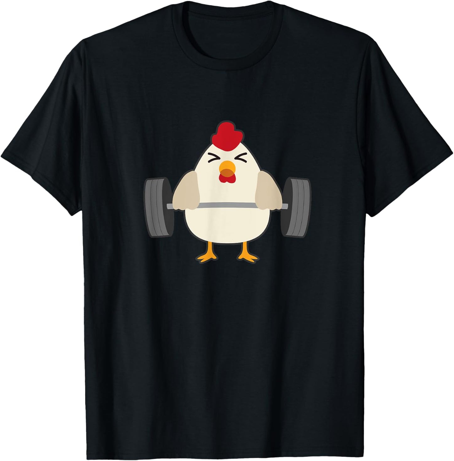 Chicken Power Deadlift - Funny Weightlifter T-Shirt - T-Shirt | Black