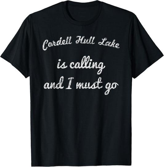 CORDELL HULL LAKE TENNESSEE Funny Fishing Camping Gift T-Shirt - T-Shirt | Black