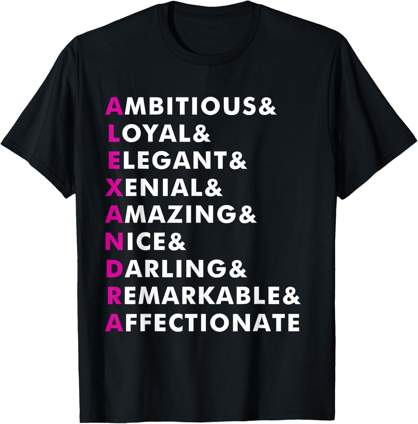 Alexandra Name Shirt Personalized Gift T-Shirt - T-Shirt | Black