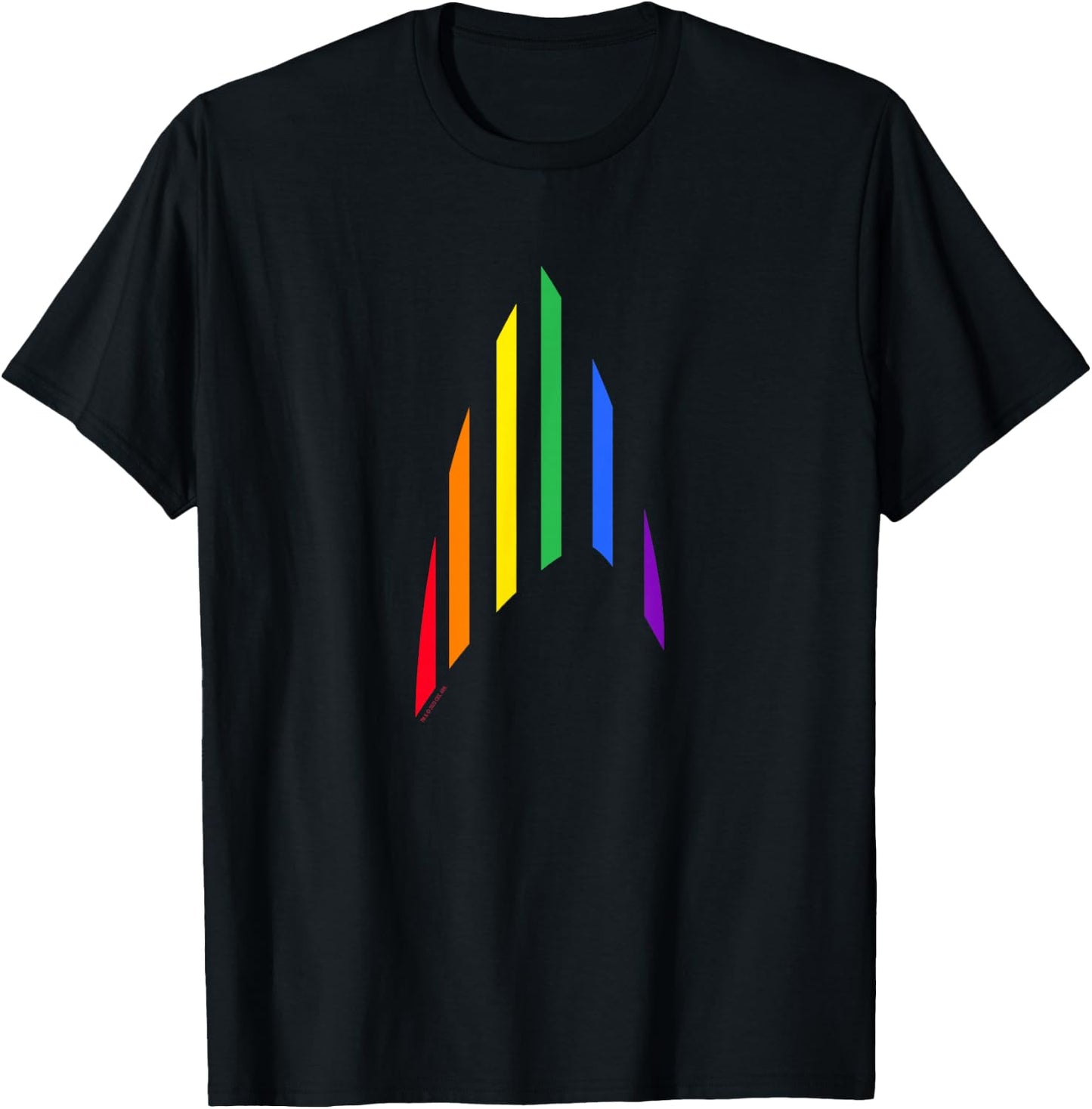 Star Trek: The Original Series Pride Rainbow Delta T-Shirt - T-Shirt | Black