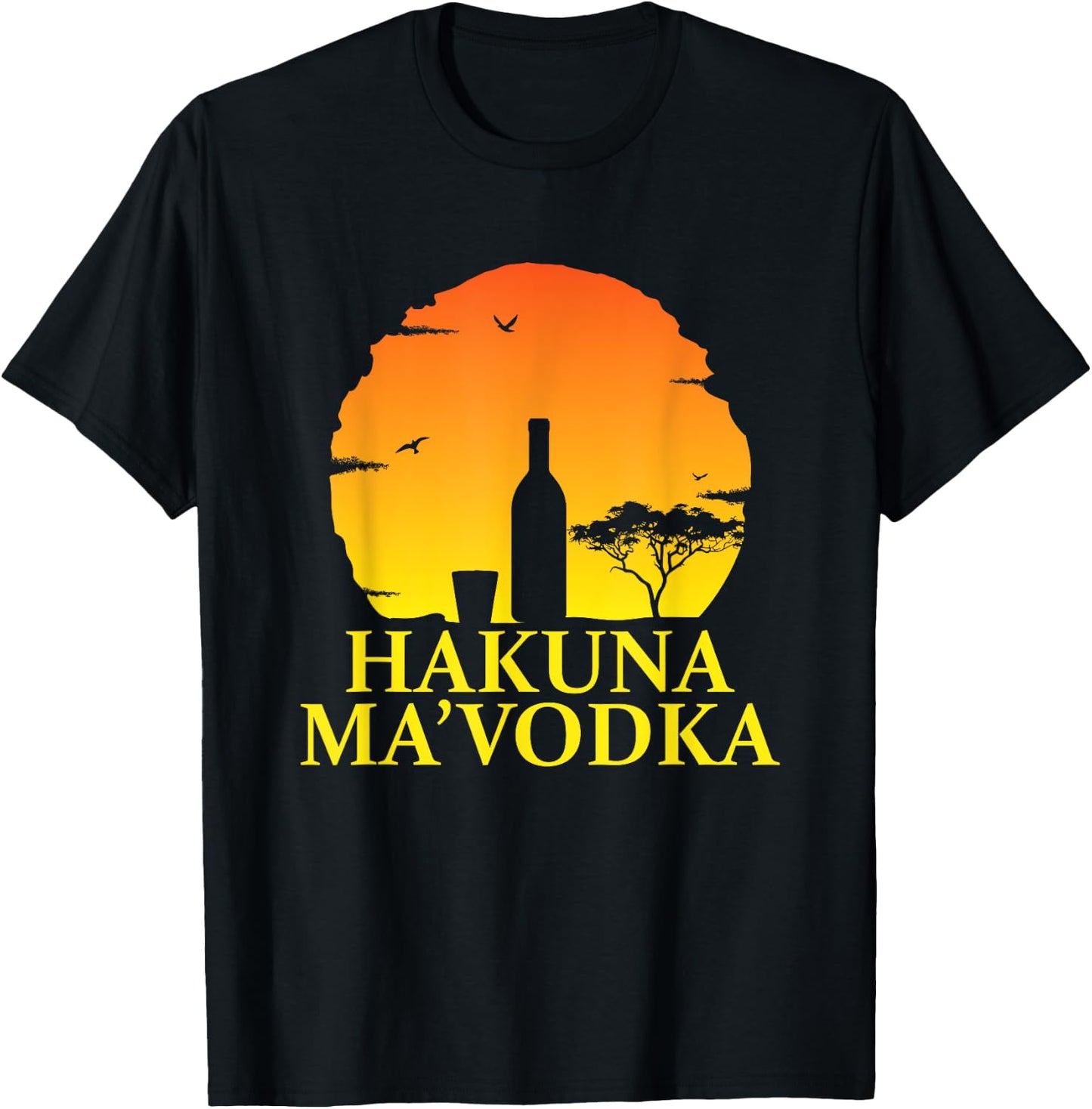 Funny Hakuna MaVodka Alcohol Vodka T-Shirt - T-Shirt | Black