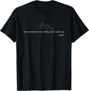 The mountains are calling / Geology T-Shirt - T-Shirt | Black
