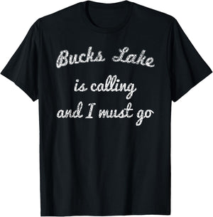 BUCKS LAKE CALIFORNIA Funny Fishing Camping Summer Gift T-Shirt - T-Shirt | Black