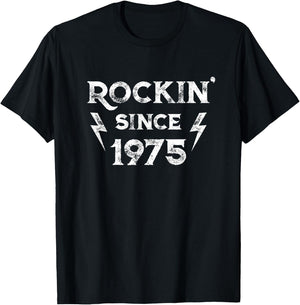 50 Year Old: Classic Rock 1975 50th Birthday T-Shirt - T-Shirt | Black