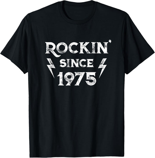 50 Year Old: Classic Rock 1975 50th Birthday T-Shirt - T-Shirt | Black