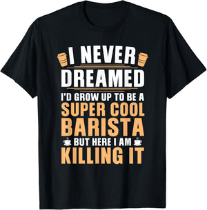 Funny Barista Art Women Coffee Lover Barista T-Shirt - T-Shirt | Black