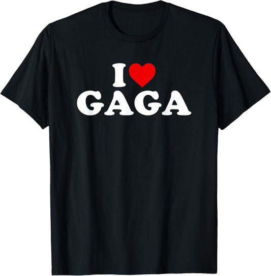 I Love Gaga T-Shirt - T-Shirt | Black