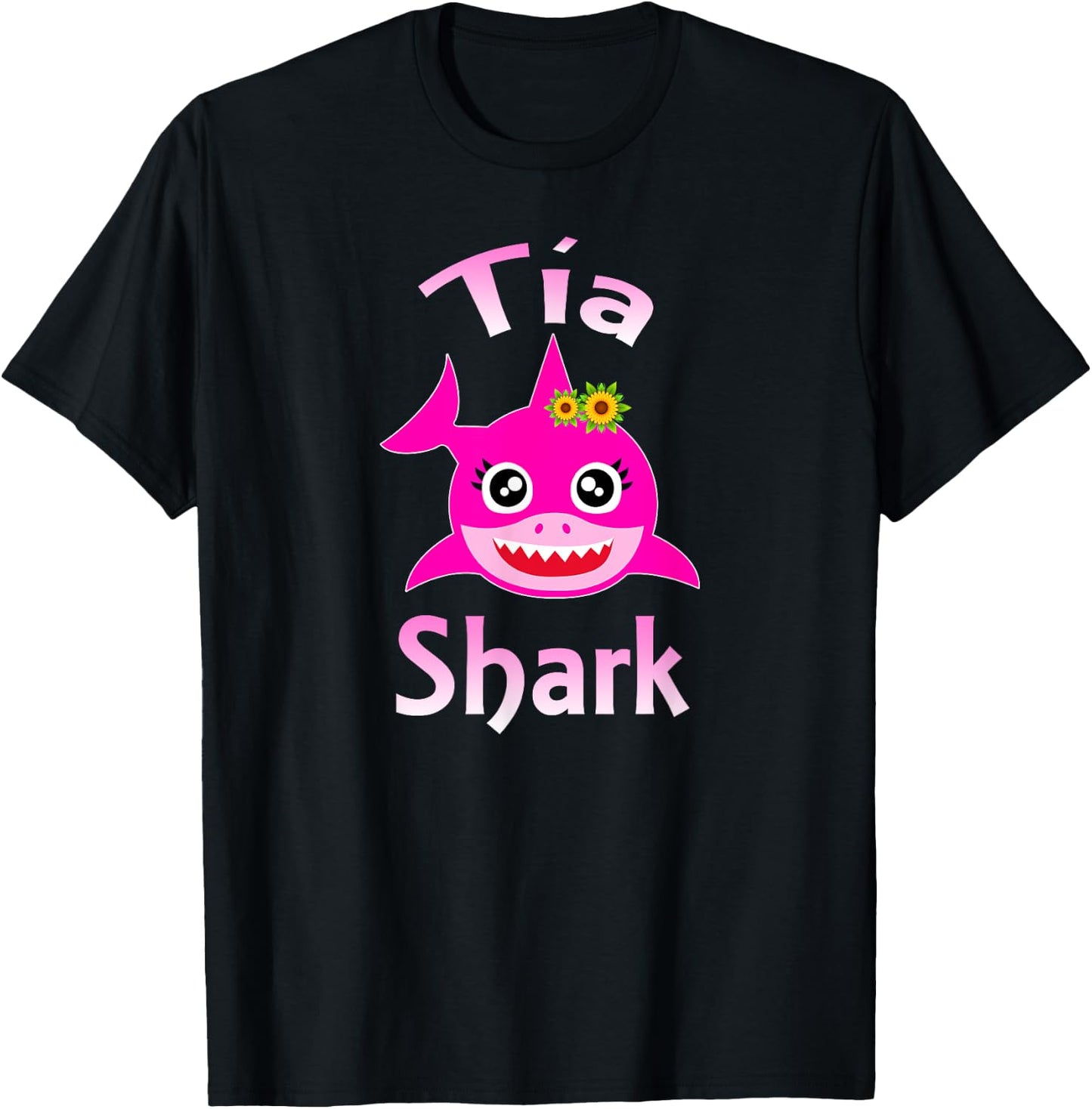 Tia Shark Spanish Aunt Funny T-Shirt - T-Shirt | Black