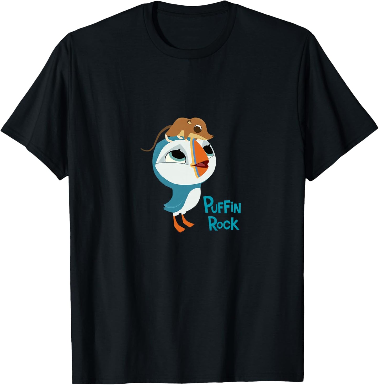Puffin Rock - Official Merchandise - Oona & Mossy T-Shirt - T-Shirt | Black