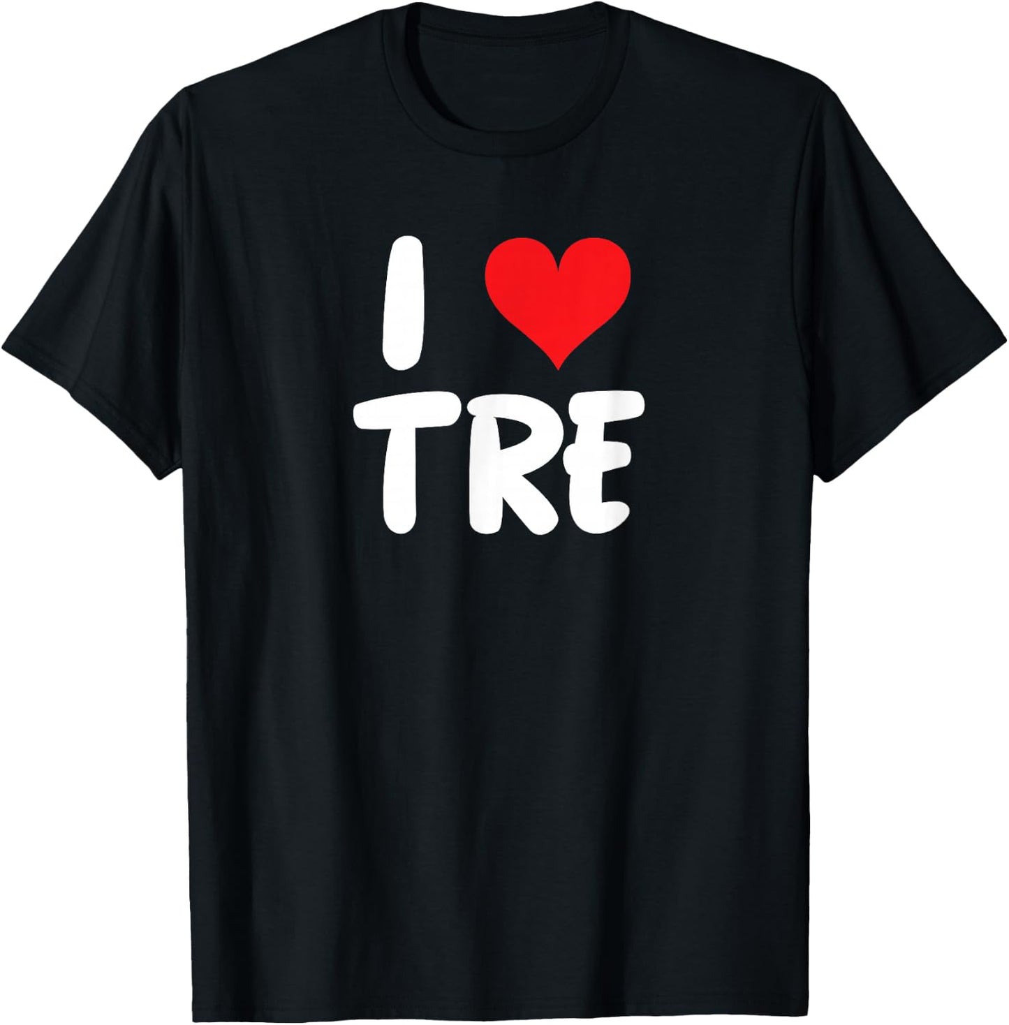 I Love Tre - Heart - Name T-Shirt - T-Shirt | Black
