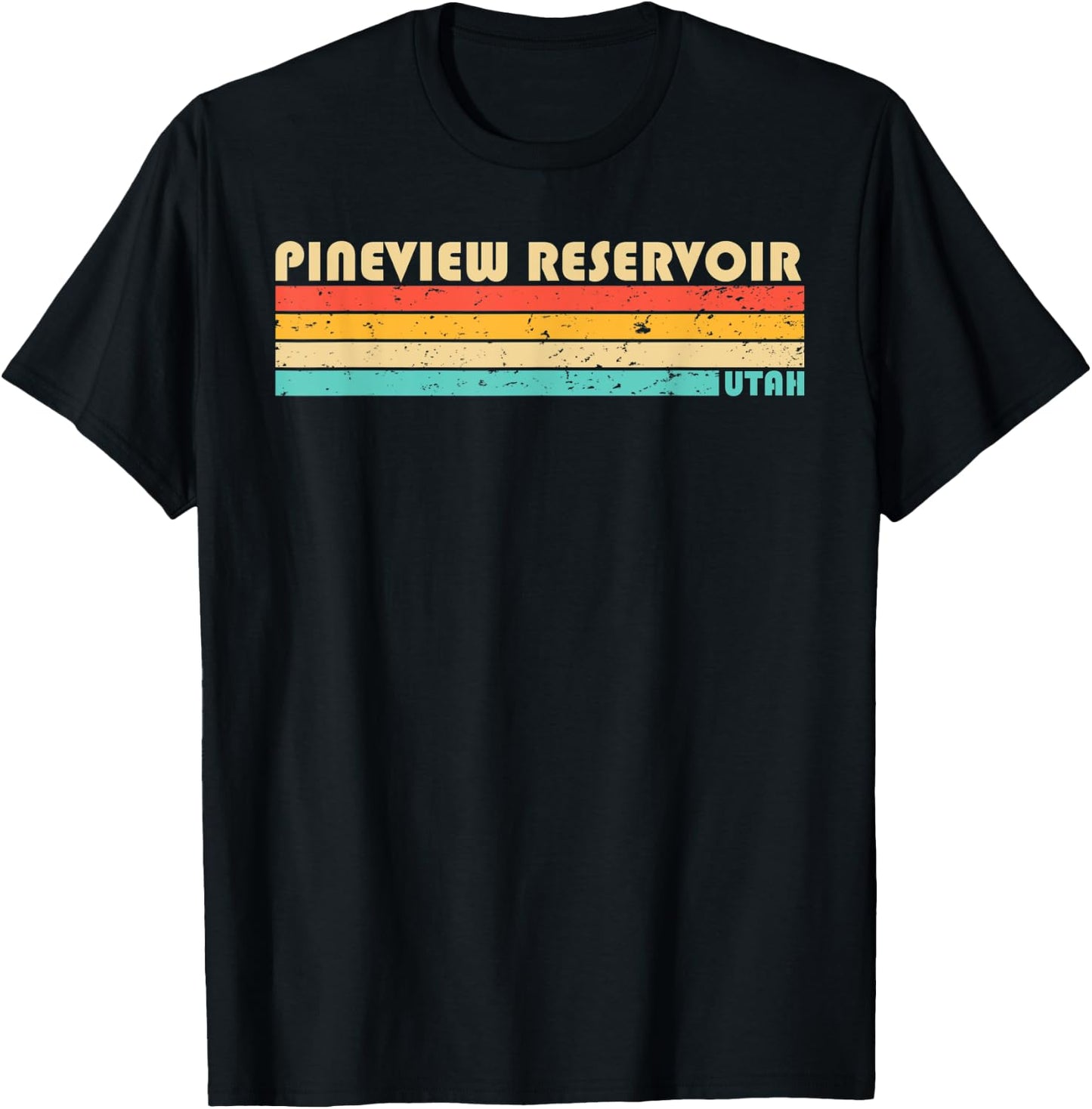 PINEVIEW RESERVOIR UTAH Funny Fishing Camping Summer Men Women Kids T-Shirt - T-Shirt | Black