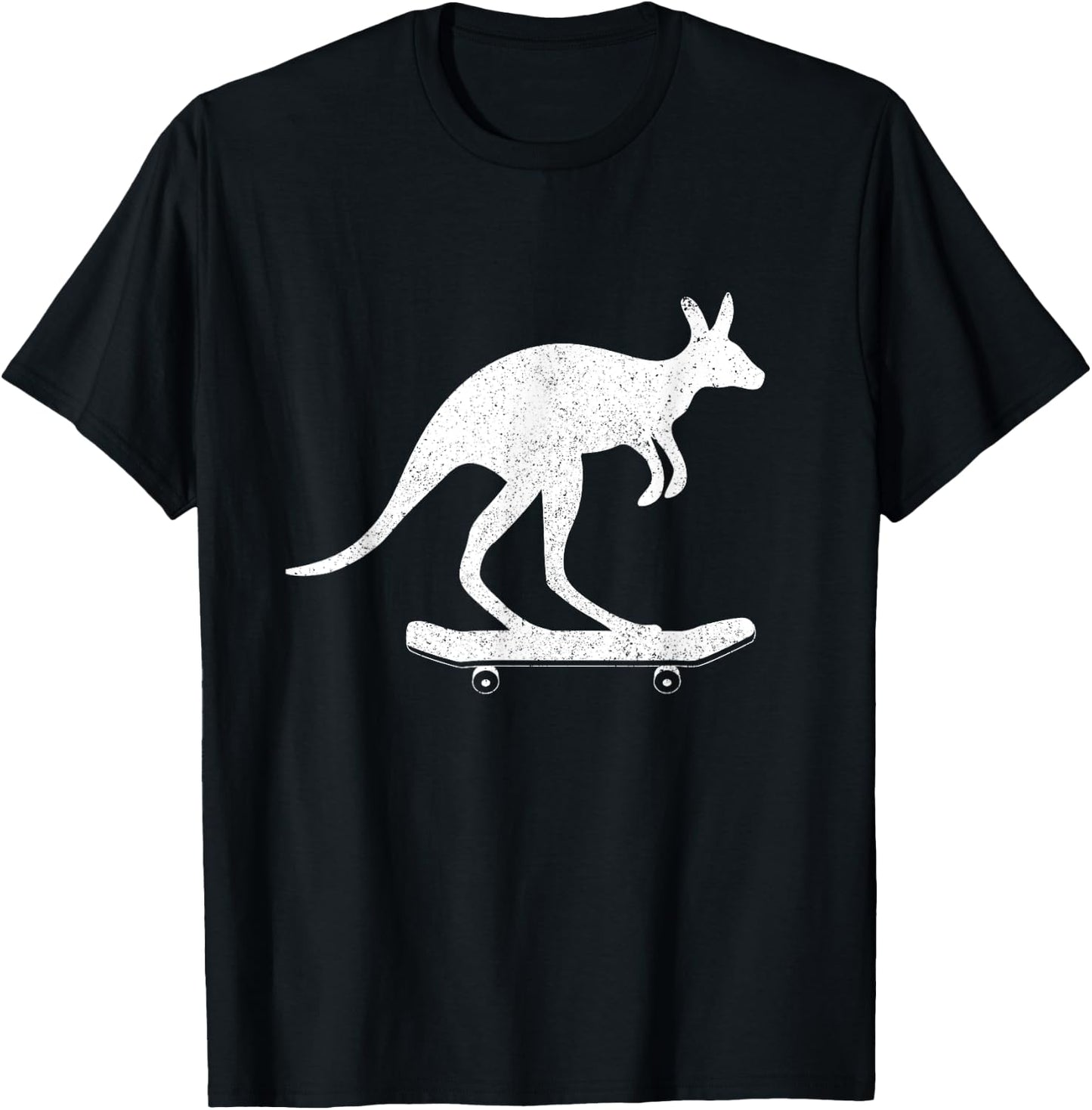 Cool Kangaroo rides Skateboard Fun Australia Travel Gift T-Shirt - T-Shirt | Black