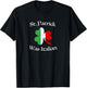St Patrick Was Italian Shirt | Shamrock | Italy Flag T-Shirt - T-Shirt | Black