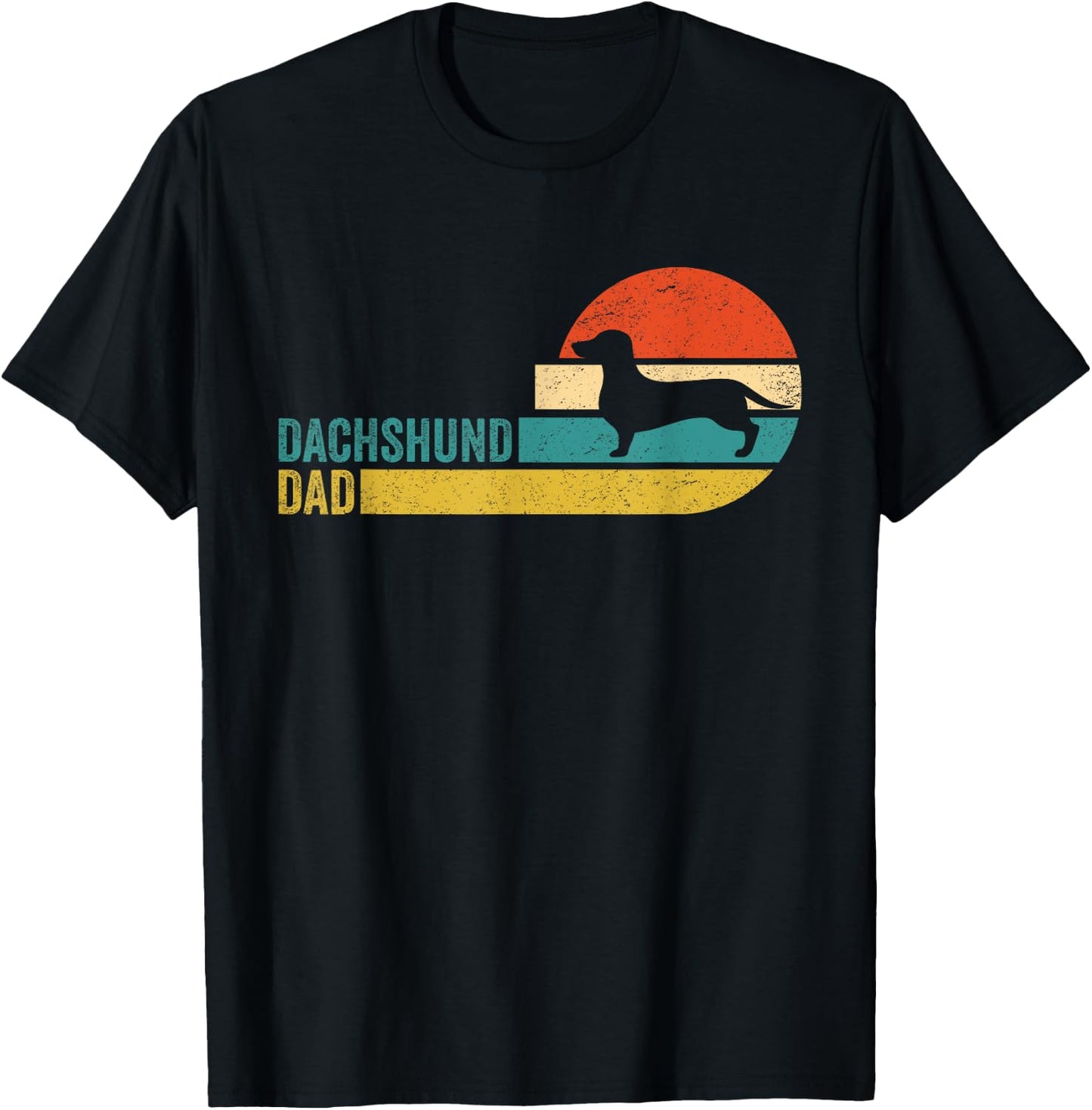 Dachshund Dad Pet - Dog Breed Pet Paw Best Friend T-Shirt - T-Shirt | Black