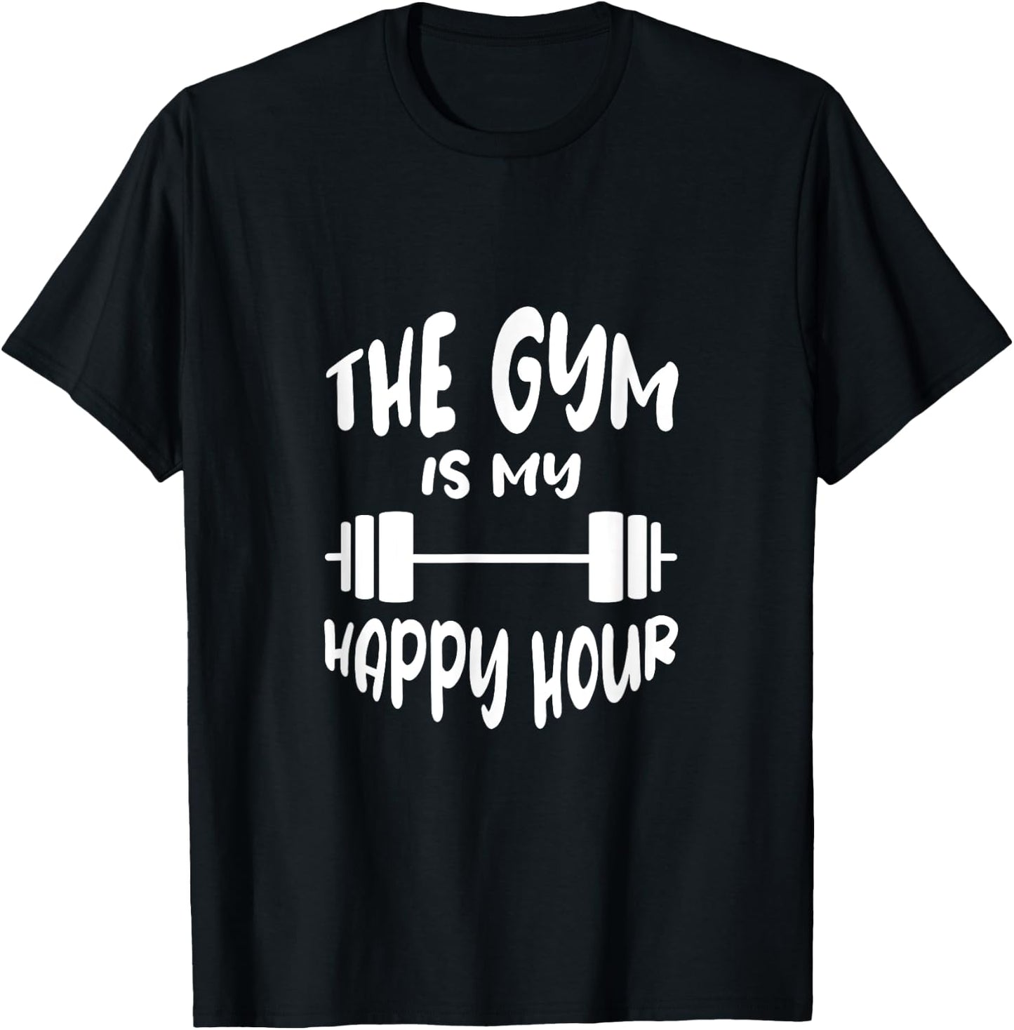 The Gym Is My Happy Hour T-Shirt - T-Shirt | Black