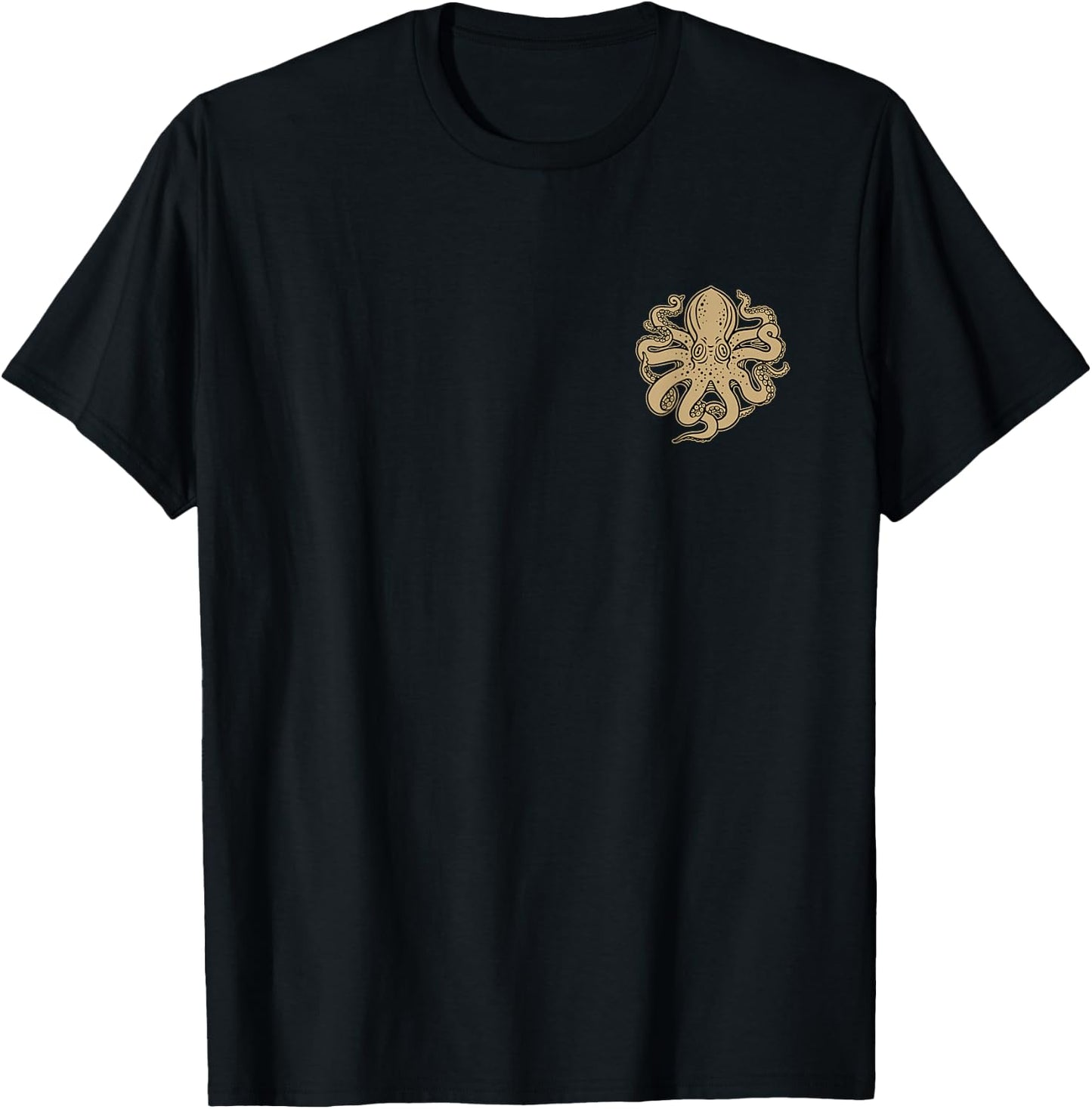 Octopus, Old School Sailor Tattoo Clipper Ship and Swallows T-Shirt - T-Shirt | Black