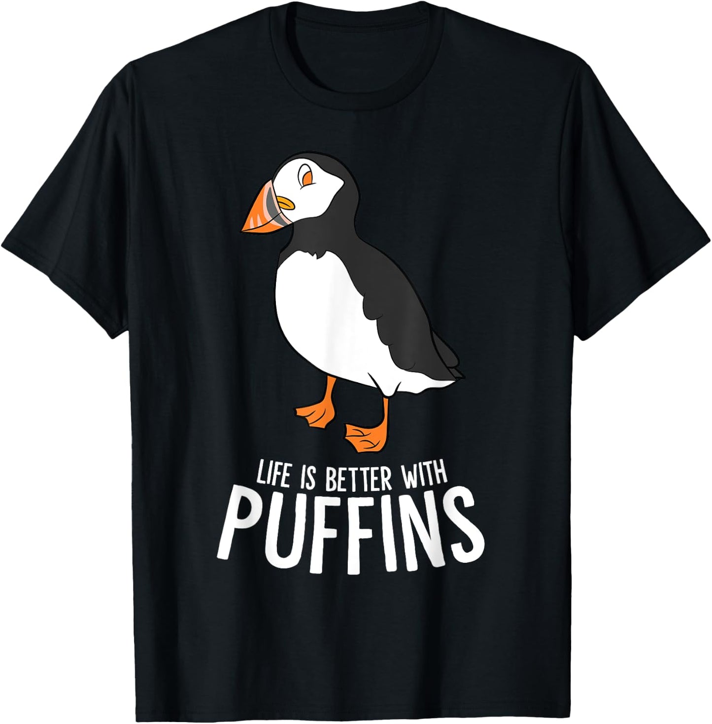 I Just Really Like Puffin Birds Life Is Better With Puffins T-Shirt - T-Shirt | Black