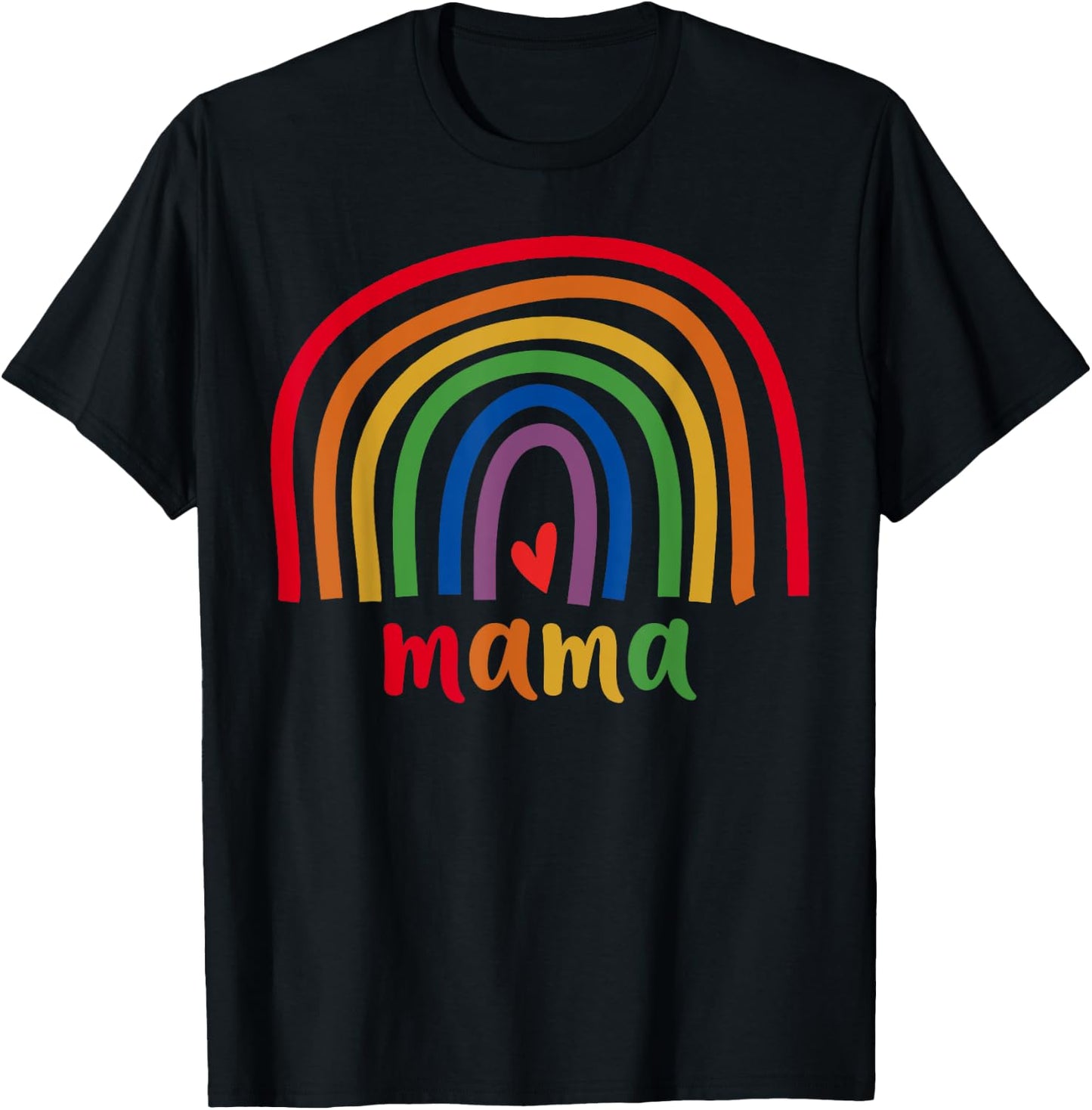 Mama Rainbow Gifts Men Family Matching Birthday T-Shirt - T-Shirt | Black