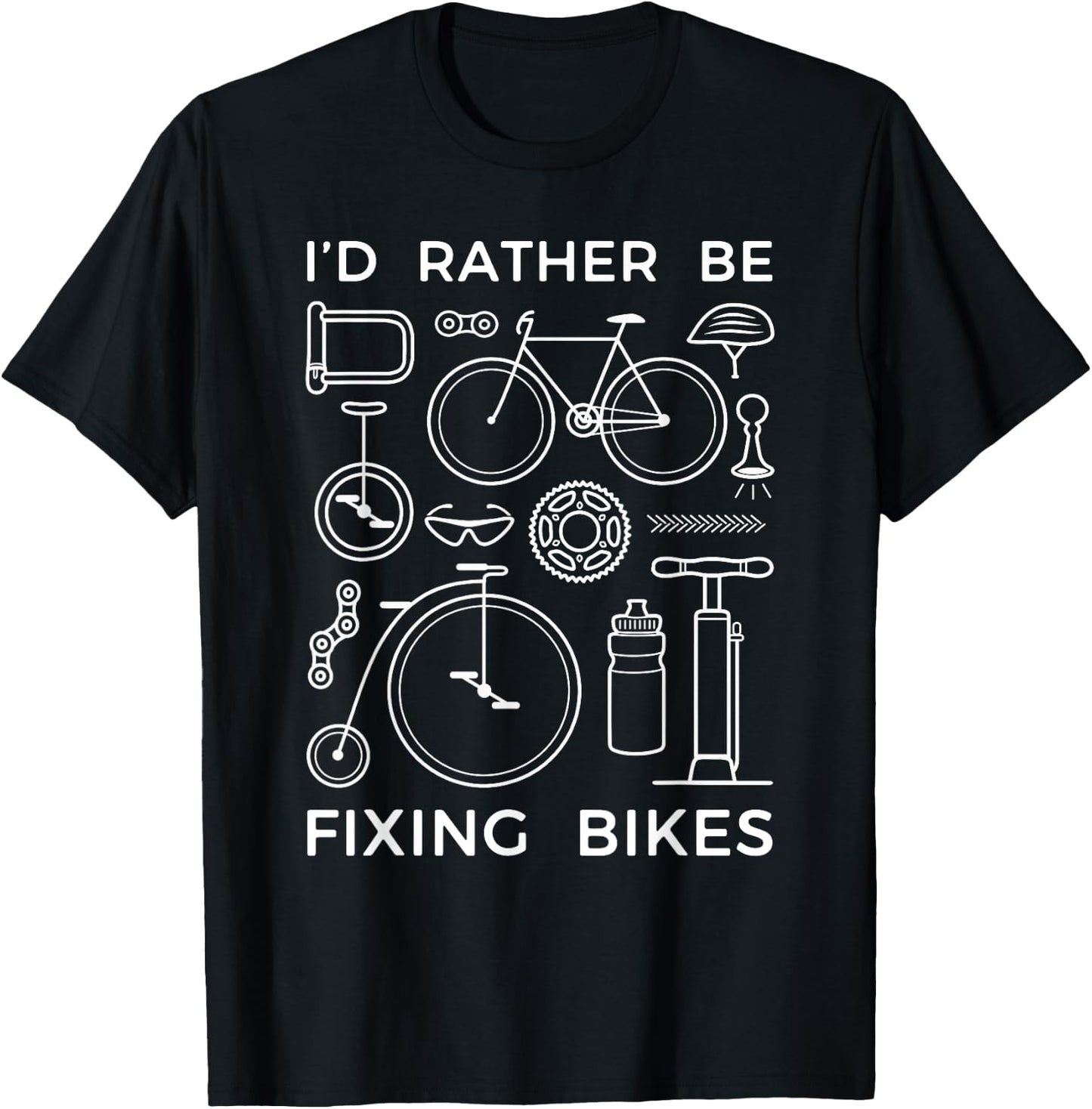 Bicycle Mechanic Rather Be Fixing Bike Repairmen T-Shirt - T-Shirt | Black
