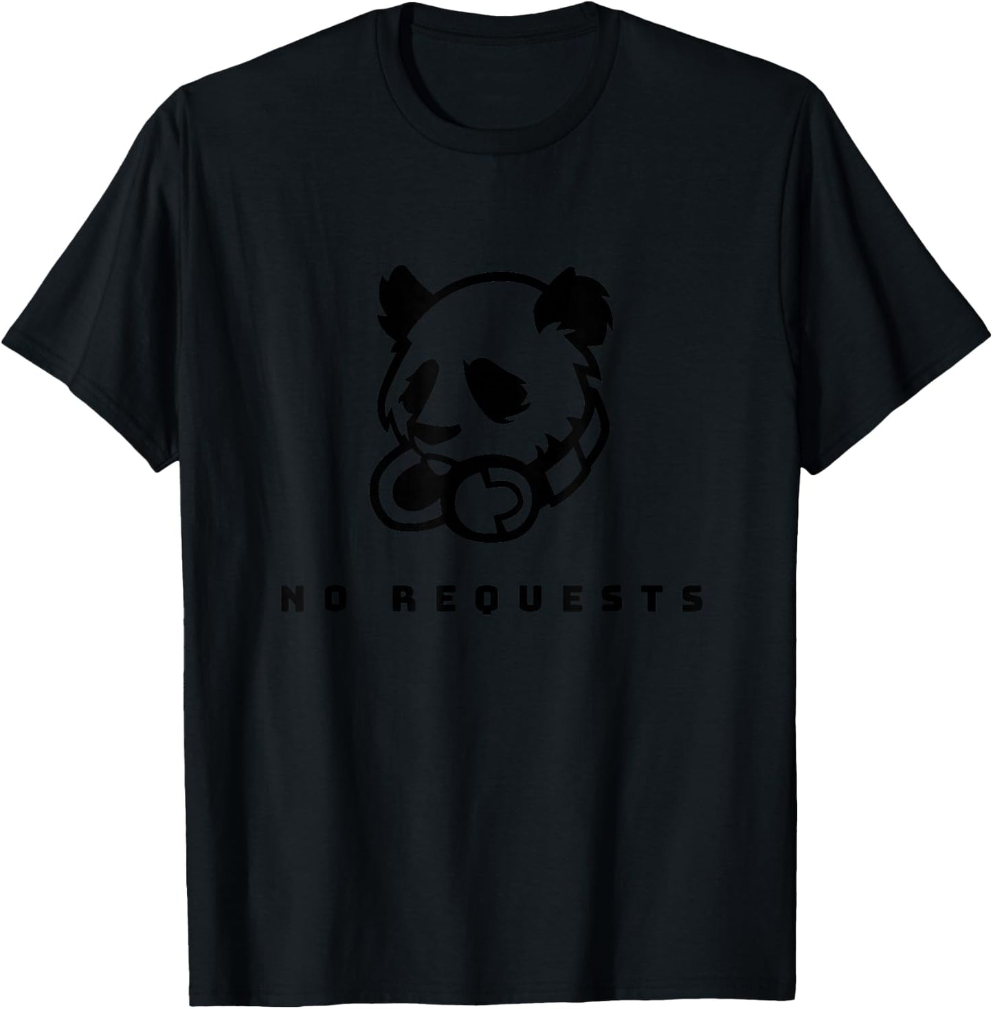 Panda DJ: No Requests T-Shirt - T-Shirt | Black