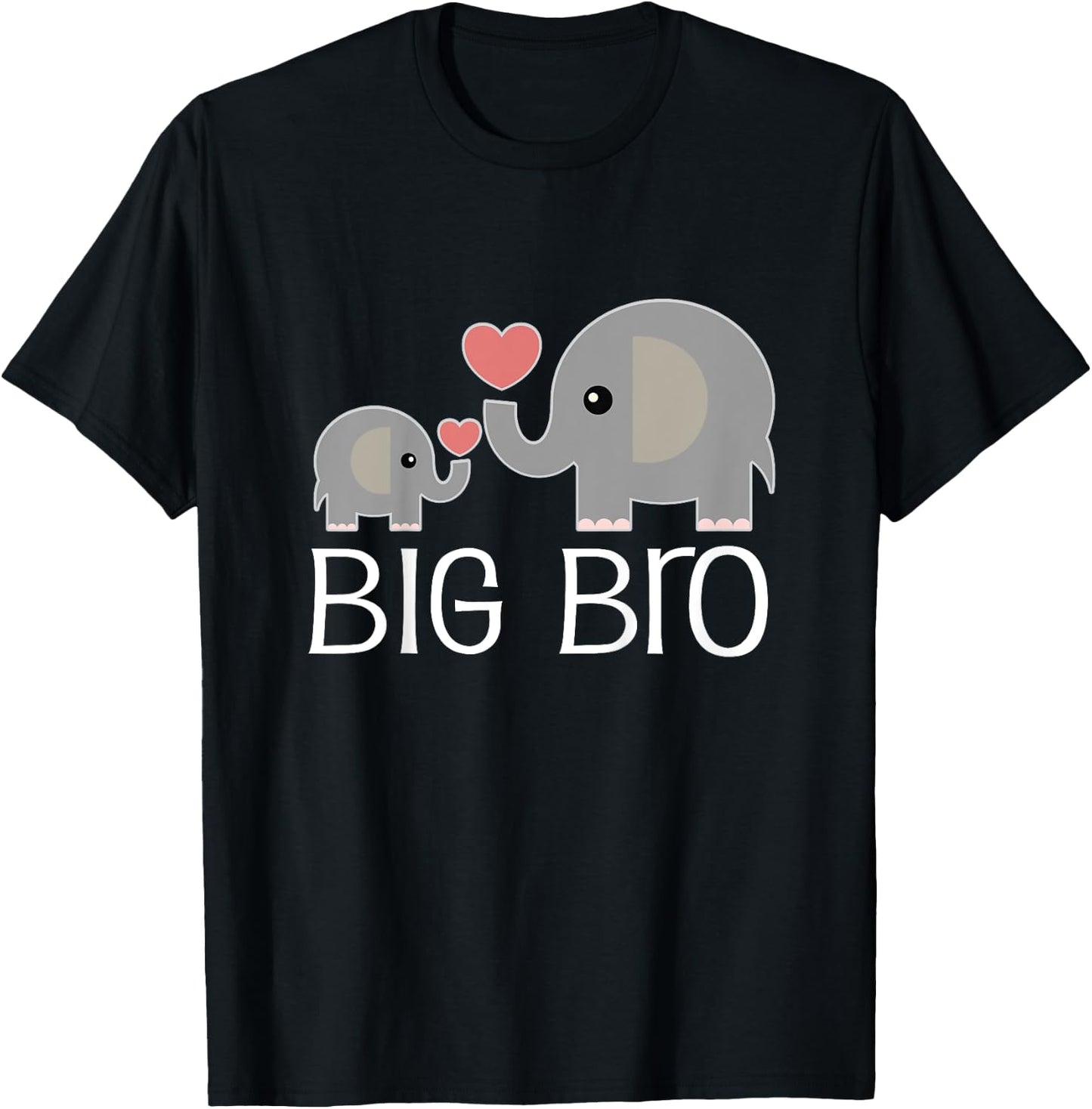 Kids Brother Cute Big Bro Announcement Elephant T-Shirt - T-Shirt | Black
