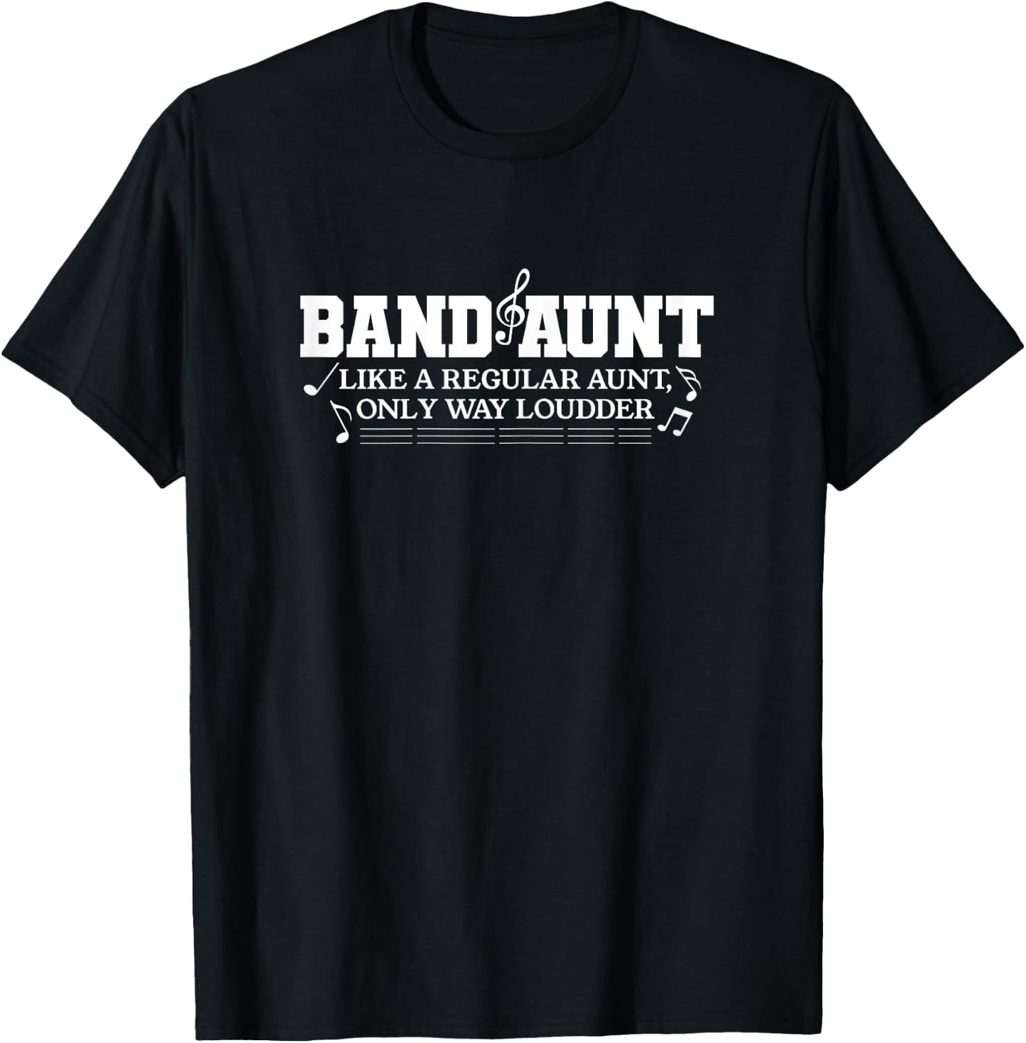 Band Aunt Auntie Marching Band Musician T-Shirt - T-Shirt | Black