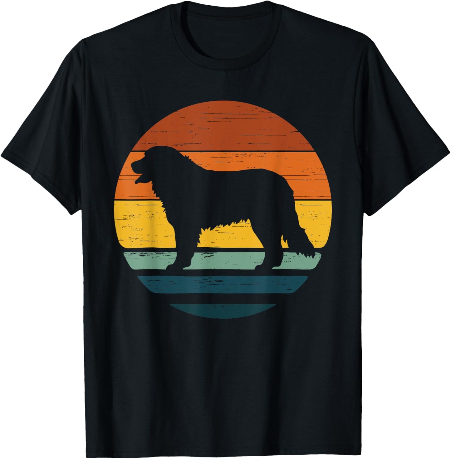 Golden Mountain Vintage Retro Mum Dad Dog Gift Men Women Kids T-Shirt - T-Shirt | Black