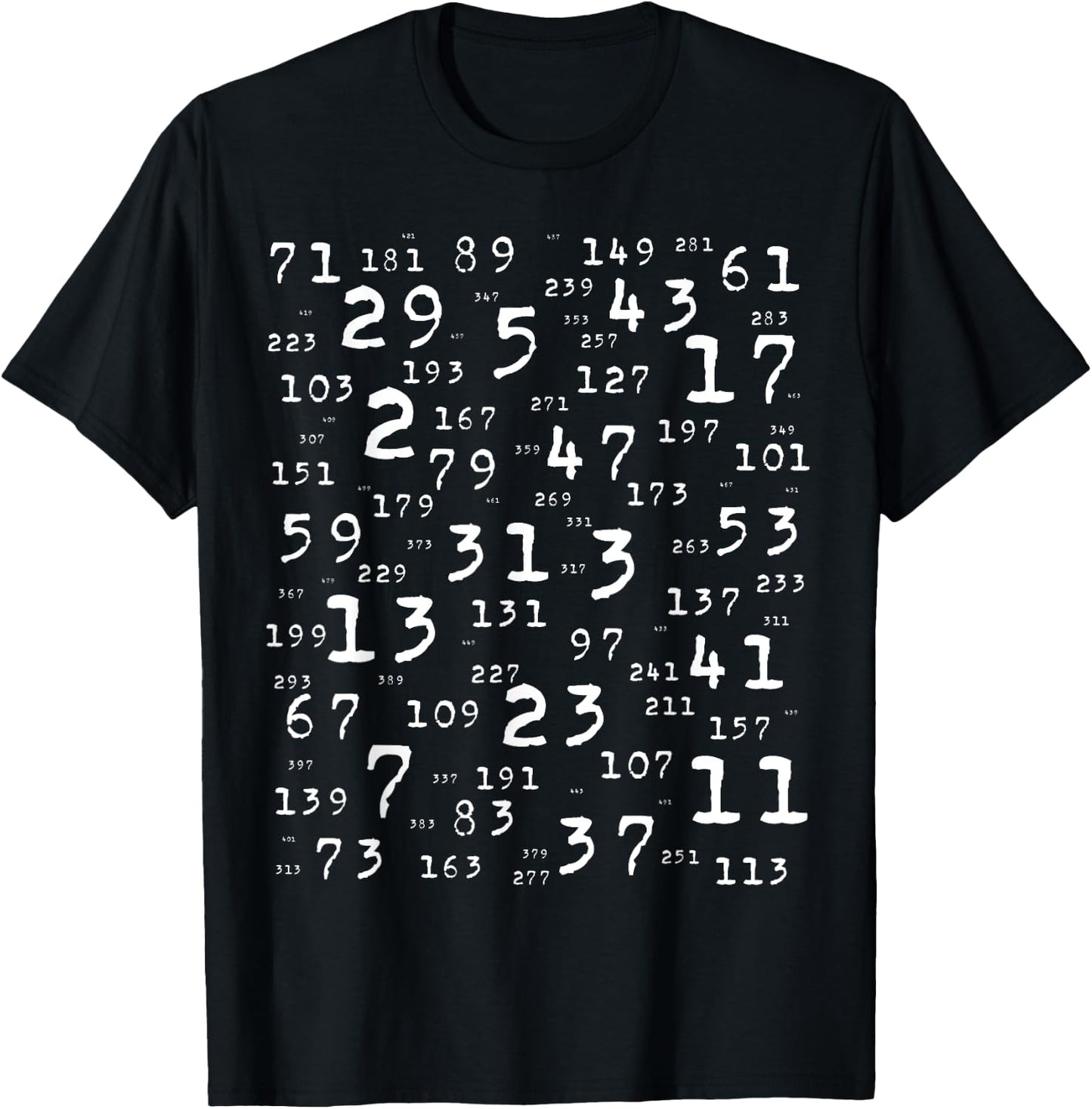 Prime Numbers Teacher Nerd Geek Science Student Logic Maths T-Shirt - T-Shirt | Black