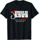 Hooked On Jesus Mark 1:17 Religious Bible Verse - Fishermen T-Shirt - T-Shirt | Black