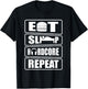 Eat sleep hardcore repeat techno rave festival T-Shirt - T-Shirt | Black