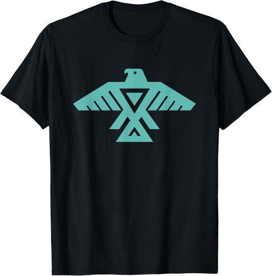 Native American Thunderbird Funny Tribal Art Gift Men Women Small T-Shirt - T-Shirt | Black