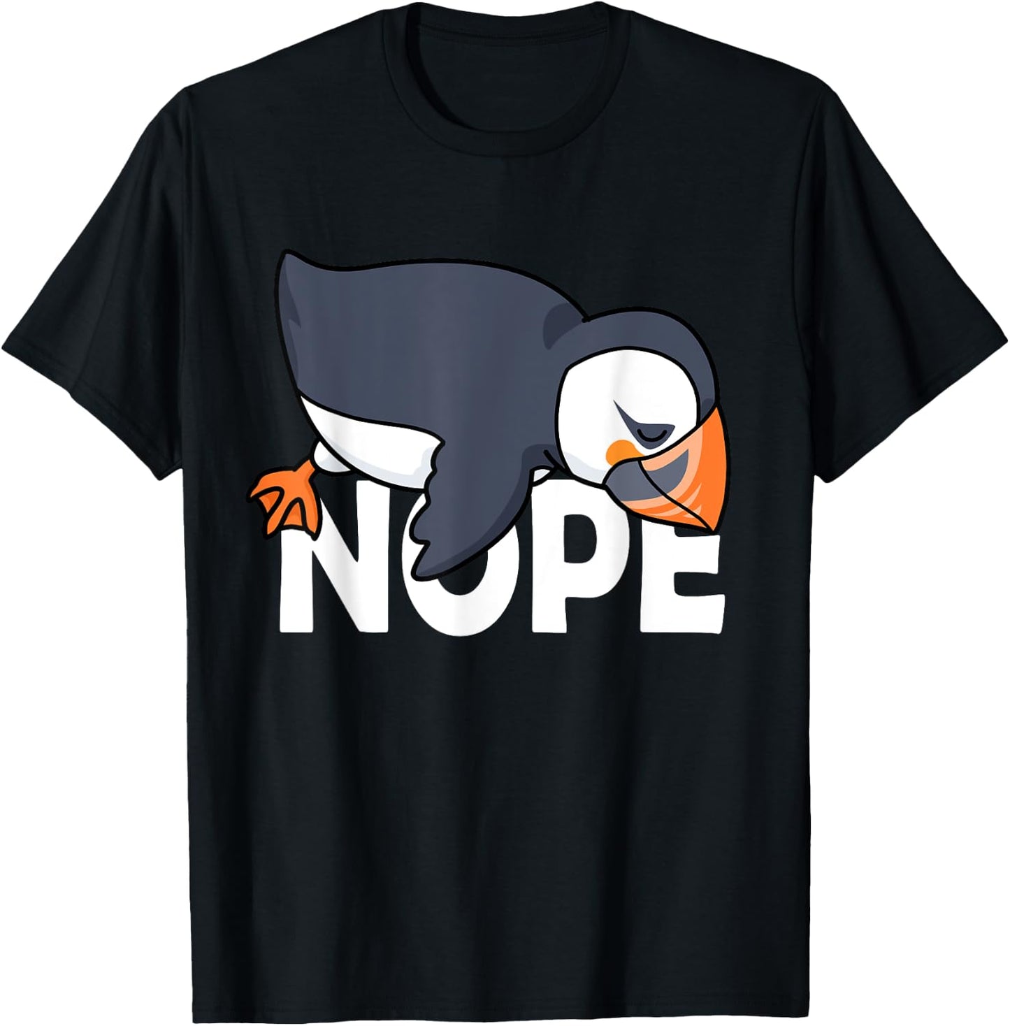 Atlantic Puffin Shirt Men Puffin Bird Shirt Puffin Gift Nope T-Shirt - T-Shirt | Black