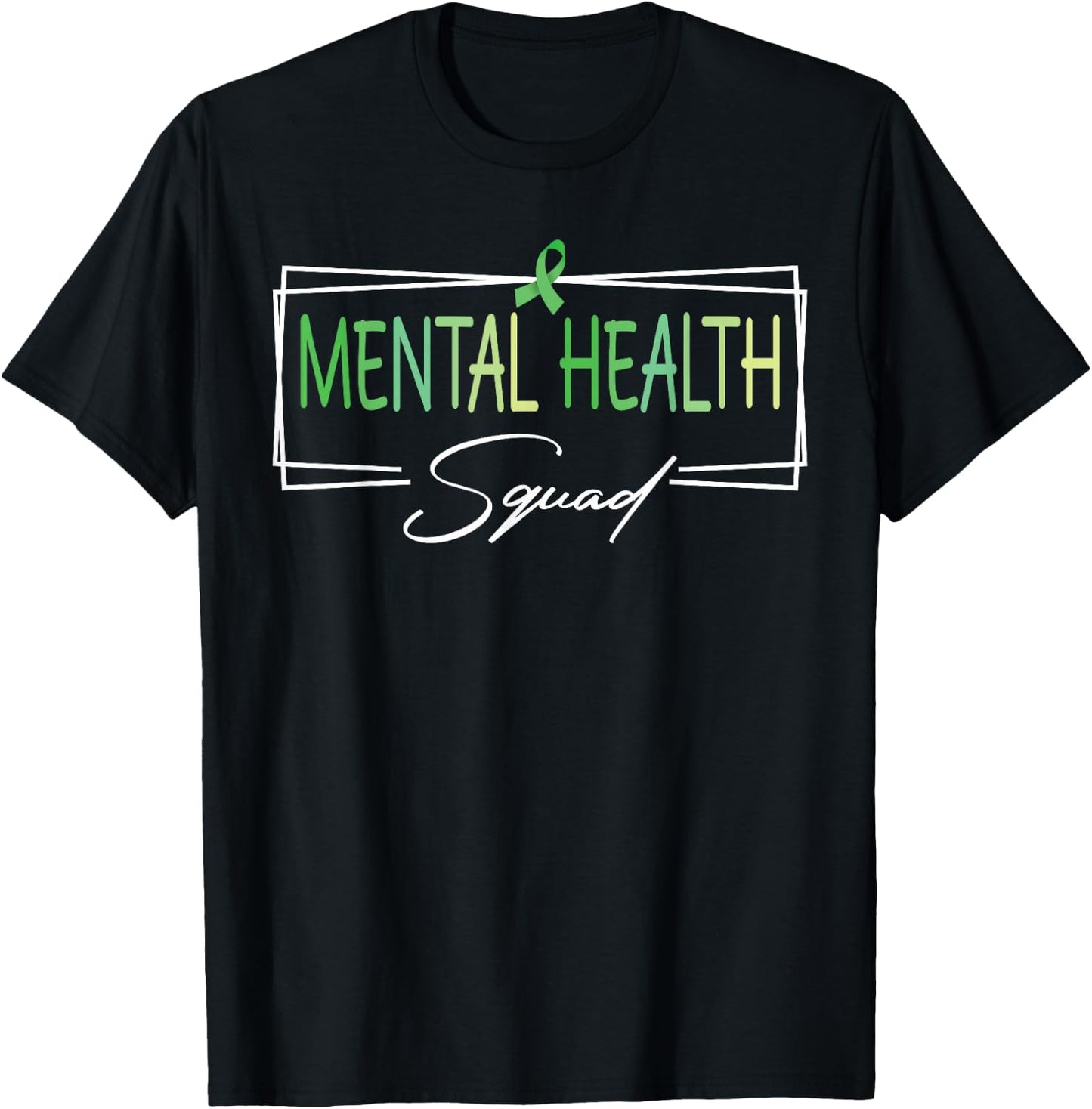 Mental Health Squad Brain Illness Mental Health Awareness T-Shirt - T-Shirt | Black